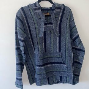 Retro Fit Baja Drug Rug surfer Hoodie Sweatshirt Size Medium